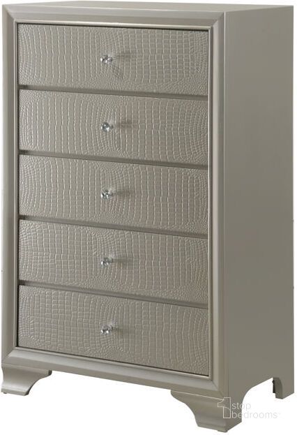 The appearance of Crown Mark Lyssa Chest designed by Crown Mark in the modern / contemporary interior design. This silver piece of furniture  was selected by 1StopBedrooms from Lyssa Collection to add a touch of cosiness and style into your home. Sku: B4300-4. Product Type: Chest.