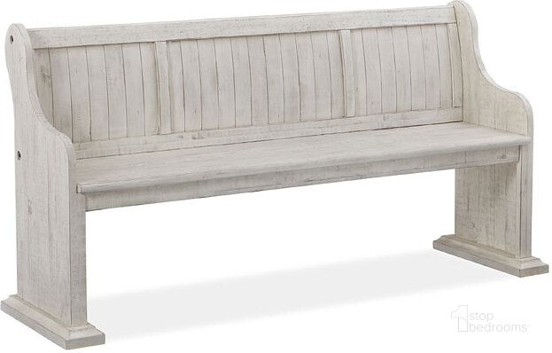 The appearance of Bronwyn Chalk White Bench designed by Magnussen in the country / farmhouse interior design. This white piece of furniture  was selected by 1StopBedrooms from Bronwyn Collection to add a touch of cosiness and style into your home. Sku: D4436-79. Product Type: Bedroom Bench. Material: Pine. Image1