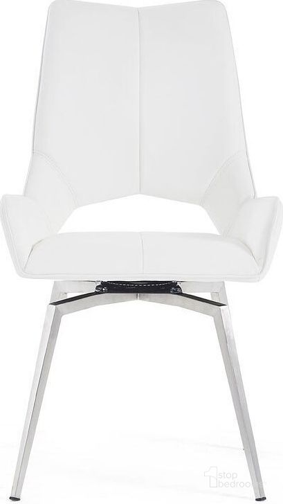 The appearance of D4878 White Swivel Chair (Set of 2) designed by Global Furniture USA in the modern / contemporary interior design. This white piece of furniture  was selected by 1StopBedrooms from D4878 Collection to add a touch of cosiness and style into your home. Sku: D4878NDC-FR;D4878NDC-FR;D4878NDC-WH-SEAT;D4878NDC-WH-SEAT. Material: Faux Leather. Product Type: Dining Chair. Image1