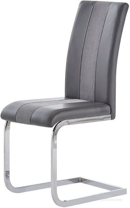The appearance of D915 Side Chair (Set of 4) designed by Global Furniture USA in the modern / contemporary interior design. This grey piece of furniture  was selected by 1StopBedrooms from D915 Collection to add a touch of cosiness and style into your home. Sku: D915DC-GR;D915DC-GR;D915DC-GR;D915DC-GR. Material: Faux Leather. Product Type: Dining Chair. Image1