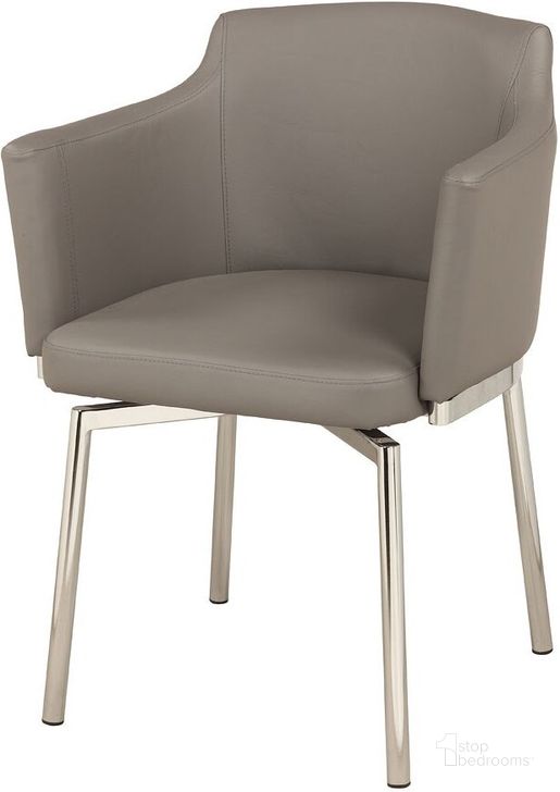 The appearance of Dusty Club Arm Chair With Memory Swivel Set of 2 In Gray designed by Chintaly Imports in the modern / contemporary interior design. This gray piece of furniture  was selected by 1StopBedrooms from Dusty Collection to add a touch of cosiness and style into your home. Sku: DUSTY-AC-GRY-KD. Product Type: Arm Chair. Material: PU.