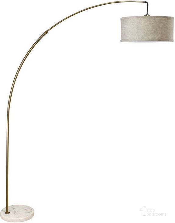 The appearance of Furniture of America Jess Antique Gold Arch Lamp designed by Furniture of America in the modern / contemporary interior design. This antique gold piece of furniture  was selected by 1StopBedrooms from Jess Collection to add a touch of cosiness and style into your home. Sku: L76931AB. Material: Marble. Product Type: Lamp.
