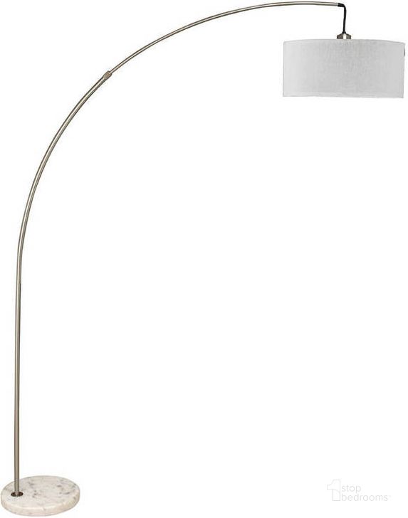 The appearance of Furniture of America Jess Brushed Steel Arch Lamp designed by Furniture of America in the modern / contemporary interior design. This steel piece of furniture  was selected by 1StopBedrooms from Jess Collection to add a touch of cosiness and style into your home. Sku: L76931SN. Material: Marble. Product Type: Lamp.