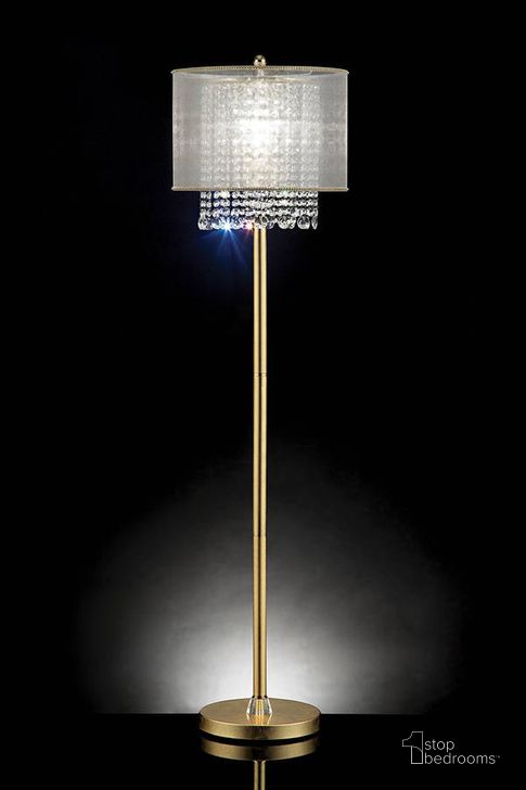 The appearance of Furniture of America Ana Gold Floor Lamp designed by Furniture of America in the traditional interior design. This gold piece of furniture  was selected by 1StopBedrooms from Ana Collection to add a touch of cosiness and style into your home. Sku: L9154F. Material: Metal. Product Type: Floor Lamp.