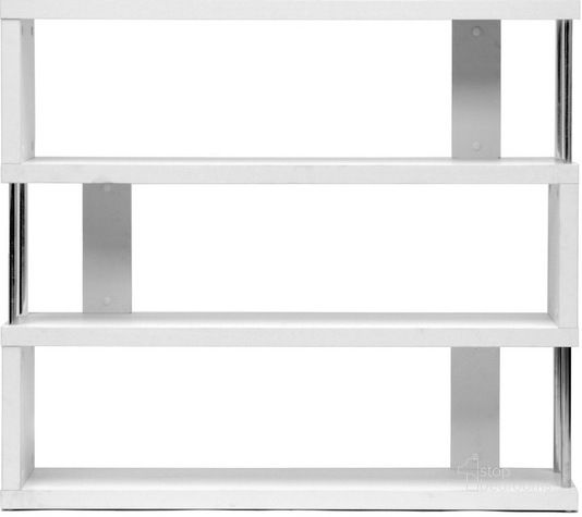 The appearance of Baxton Studio Barnes White Three-Shelf Modern Bookcase designed by Baxton Studio in the transitional interior design. This white piece of furniture  was selected by 1StopBedrooms from Barnes Collection to add a touch of cosiness and style into your home. Sku: FP-3D-White. Material: Wood. Product Type: Office Bookshelf. Image1