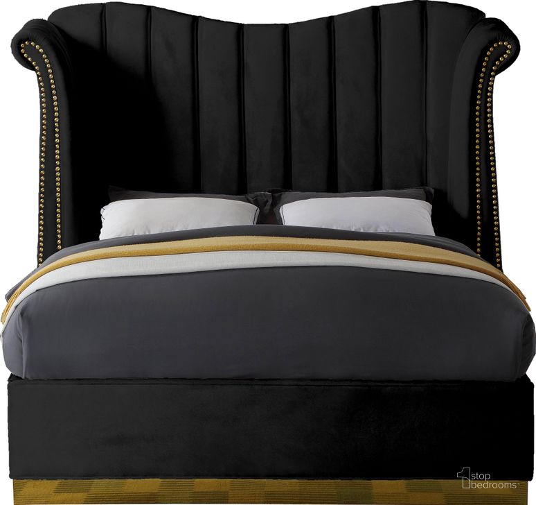 The appearance of Meridian Furniture Flora Velvet King Bed in Black designed by Meridian in the modern / contemporary interior design. This black velvet piece of furniture  was selected by 1StopBedrooms from Flora Collection to add a touch of cosiness and style into your home. Sku: FloraBlack-K-1;FloraBlack-K-2;FloraBlack-K-3. Bed Type: Platform Bed. Product Type: Platform Bed. Bed Size: King. Material: Velvet. Image1