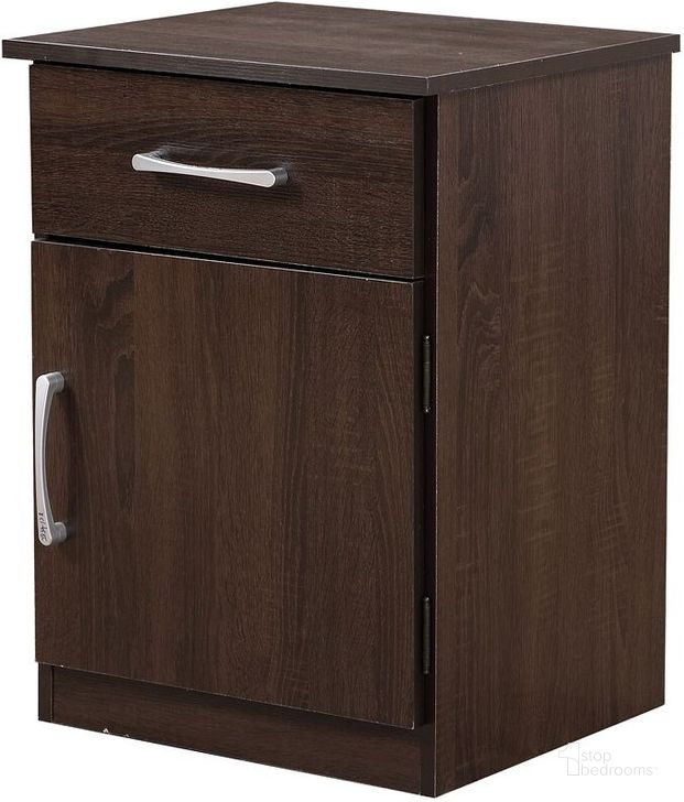 The appearance of Glory Furniture Alston Nightstand, Dark Brown designed by Glory in the modern / contemporary interior design. This dark brown piece of furniture  was selected by 1StopBedrooms from Alston Collection to add a touch of cosiness and style into your home. Sku: G022-N-Nightstand. Material: Wood. Product Type: Nightstand.