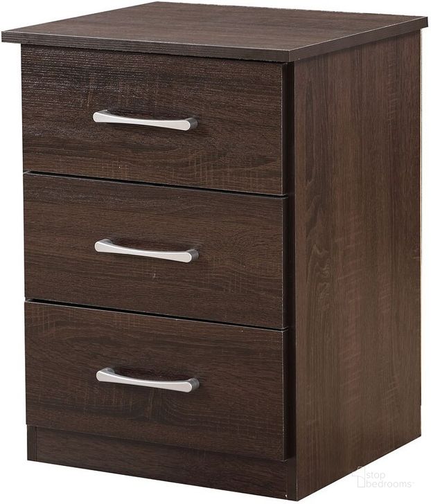 The appearance of Glory Furniture Boston Nightstand, Dark Brown designed by Glory in the modern / contemporary interior design. This dark brown piece of furniture  was selected by 1StopBedrooms from Boston Collection to add a touch of cosiness and style into your home. Sku: G025-N-Nightstand. Material: Wood. Product Type: Nightstand.