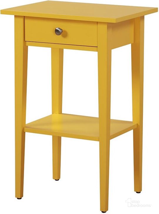 The appearance of Glory Furniture Dalton Nightstand, Yellow designed by Glory in the modern / contemporary interior design. This yellow piece of furniture  was selected by 1StopBedrooms from Dalton Collection to add a touch of cosiness and style into your home. Sku: G033-N-Nightstand. Material: Wood. Product Type: Nightstand.