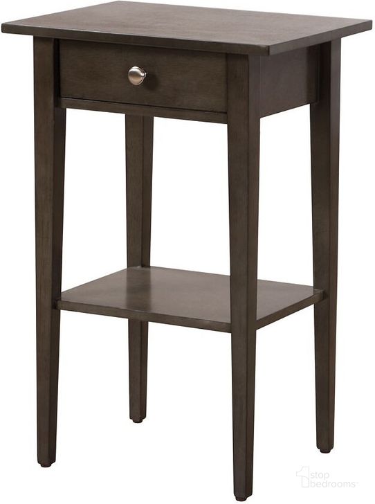 The appearance of Glory Furniture Dalton Nightstand, Smoked Gray designed by Glory in the transitional interior design. This smoke gray piece of furniture  was selected by 1StopBedrooms from Dalton Collection to add a touch of cosiness and style into your home. Sku: G036-N-Nightstand. Material: Wood. Product Type: Nightstand.