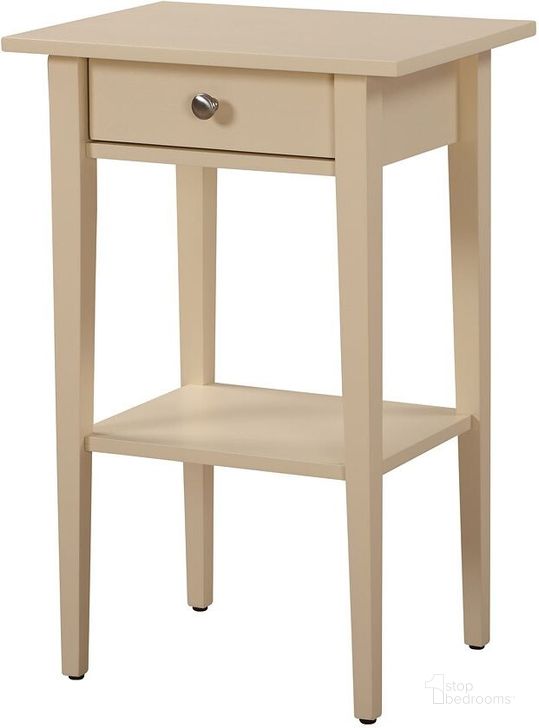 The appearance of Glory Furniture Dalton Nightstand, Beige designed by Glory in the modern / contemporary interior design. This beige piece of furniture  was selected by 1StopBedrooms from Dalton Collection to add a touch of cosiness and style into your home. Sku: G039-N-Nightstand. Material: Wood. Product Type: Nightstand.