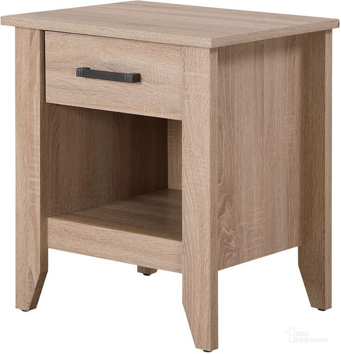 The appearance of Glory Furniture Lennox Nightstand, Sandlewood designed by Glory in the modern / contemporary interior design. This sandalwood piece of furniture  was selected by 1StopBedrooms from Lennox Collection to add a touch of cosiness and style into your home. Sku: G054-N-Nightstand. Material: Wood. Product Type: Nightstand.
