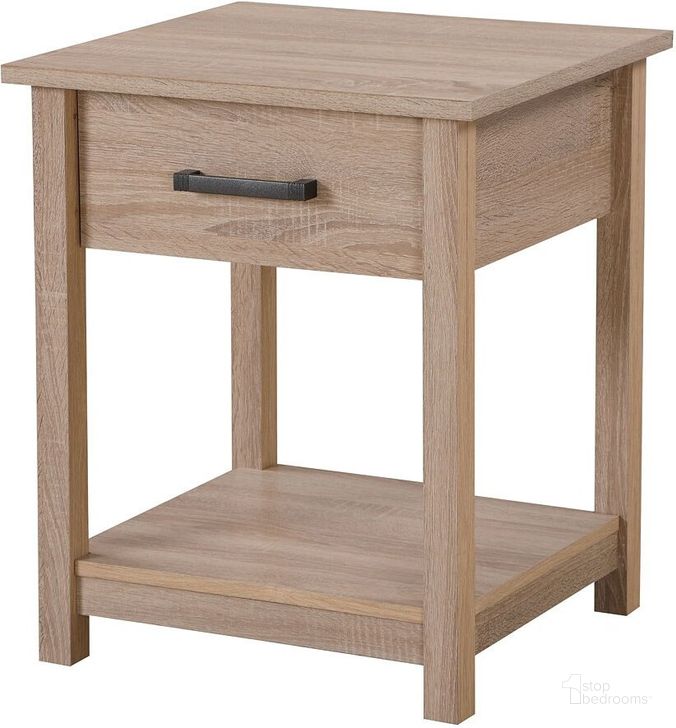 The appearance of Glory Furniture Salem Nightstand, Sandlewood designed by Glory in the modern / contemporary interior design. This sandalwood piece of furniture  was selected by 1StopBedrooms from Salem Collection to add a touch of cosiness and style into your home. Sku: G057-N-Nightstand. Material: Wood. Product Type: Nightstand.