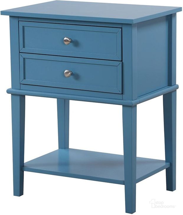 The appearance of Glory Furniture Newton Nightstand, Blue designed by Glory in the modern / contemporary interior design. This blue piece of furniture  was selected by 1StopBedrooms from Newton Collection to add a touch of cosiness and style into your home. Sku: G067-N-Nightstand. Material: Wood. Product Type: Nightstand.