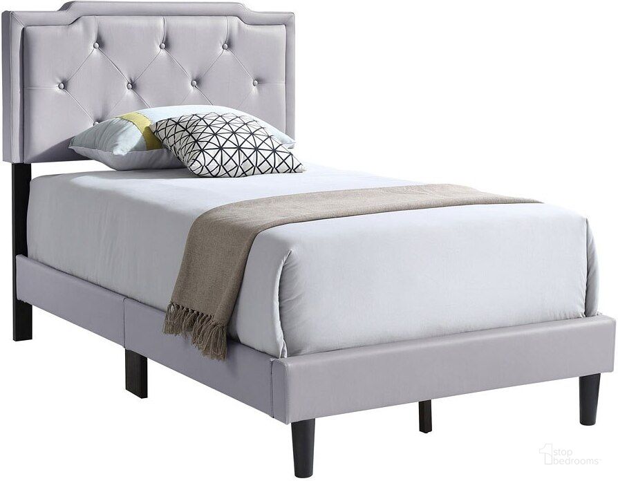 The appearance of G1112 Upholstered Bed (Twin) designed by Glory in the transitional interior design. This light beige piece of furniture  was selected by 1StopBedrooms from G11 Collection to add a touch of cosiness and style into your home. Sku: G1112-TB-UP-Twin Bed. Bed Type: Panel Bed. Material: Fabric. Product Type: Panel Bed. Bed Size: Twin.