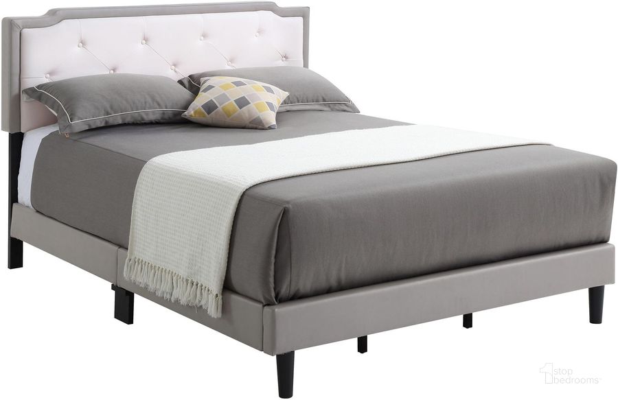 The appearance of Glory Furniture StarLight King Size Bed Grey and White designed by Glory in the modern / contemporary interior design. This white and gray piece of furniture  was selected by 1StopBedrooms from Starlight Collection to add a touch of cosiness and style into your home. Sku: G1121-KB-UP-King Bed. Bed Type: Panel Bed. Material: Wood. Product Type: Panel Bed. Bed Size: King. Image1