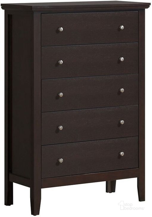 The appearance of Parker Chest designed by Glory in the transitional interior design. This dark cappuccino piece of furniture  was selected by 1StopBedrooms from Parker Collection to add a touch of cosiness and style into your home. Sku: G1300-CH-Chest. Material: Wood. Product Type: Chest.