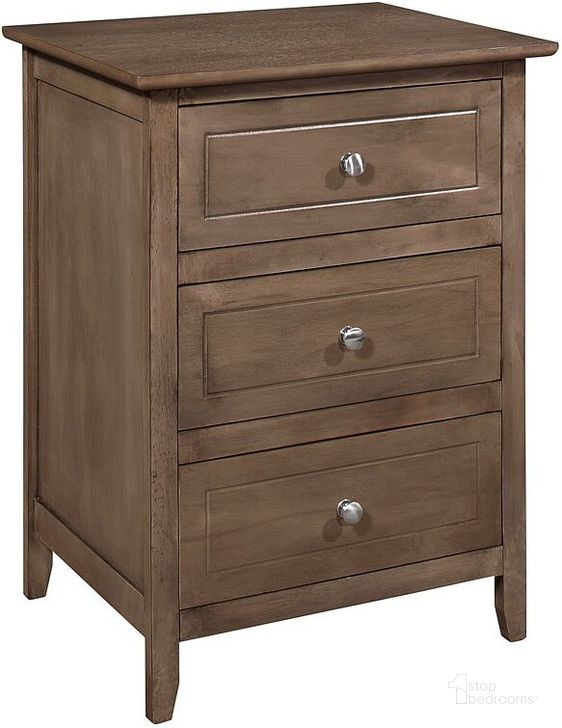 The appearance of G1311 Drawer Nightstand (Gray) designed by Glory in the transitional interior design. This gray piece of furniture  was selected by 1StopBedrooms from G13 Collection to add a touch of cosiness and style into your home. Sku: G1311-N-05-3 Drawer Nightstand. Material: Wood. Product Type: Nightstand.