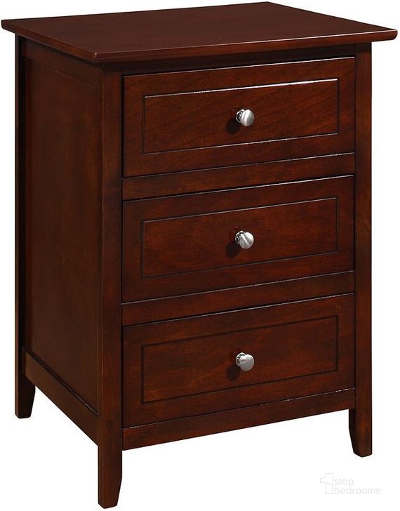 The appearance of G1312 Drawer Nightstand (Cappuccino) designed by Glory in the transitional interior design. This cappuccino piece of furniture  was selected by 1StopBedrooms from G13 Collection to add a touch of cosiness and style into your home. Sku: G1312-N-25-3 Drawer Nightstand. Material: Wood. Product Type: Nightstand.