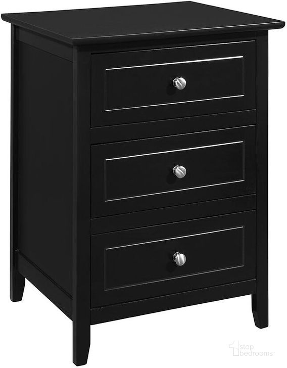 The appearance of G1313 Drawer Nightstand (Black) designed by Glory in the transitional interior design. This black piece of furniture  was selected by 1StopBedrooms from G13 Collection to add a touch of cosiness and style into your home. Sku: G1313-N-50-3 Drawer Nightstand. Material: Wood. Product Type: Nightstand.