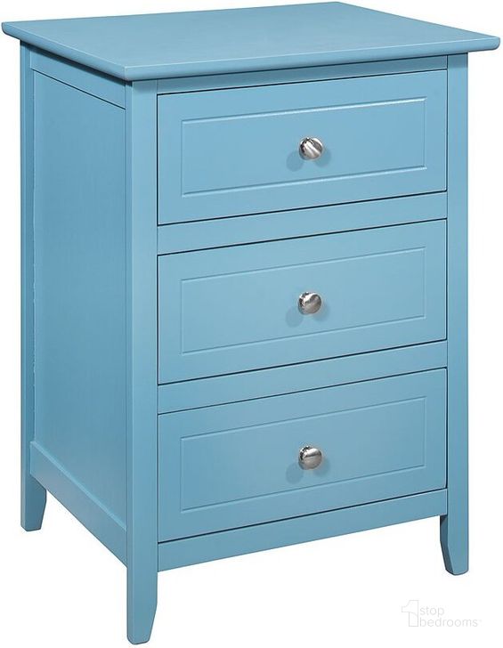 The appearance of G1316 Drawer Nightstand (Teal) designed by Glory in the transitional interior design. This teal piece of furniture  was selected by 1StopBedrooms from G13 Collection to add a touch of cosiness and style into your home. Sku: G1316-N-80-3 Drawer Nightstand. Material: Wood. Product Type: Nightstand.