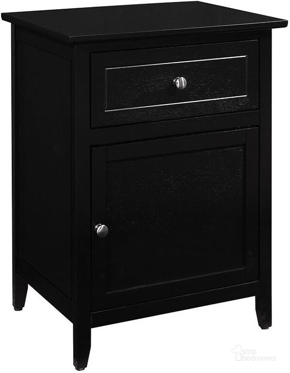 The appearance of G1413 Drawer and Door Nightstand (Black) designed by Glory in the transitional interior design. This black piece of furniture  was selected by 1StopBedrooms from G14 Collection to add a touch of cosiness and style into your home. Sku: G1413-N-50-1 Drawer /1 Door Nightstand. Material: Wood. Product Type: Nightstand.
