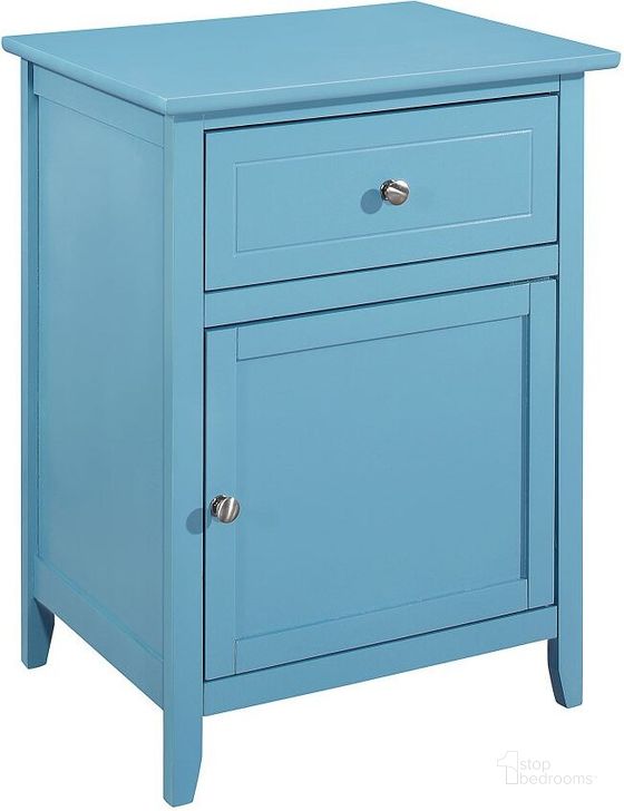 The appearance of G1416 Drawer and Door Nightstand (Teal) designed by Glory in the transitional interior design. This teal piece of furniture  was selected by 1StopBedrooms from G14 Collection to add a touch of cosiness and style into your home. Sku: G1416-N-80-1 Drawer /1 Door Nightstand. Material: Wood. Product Type: Nightstand.
