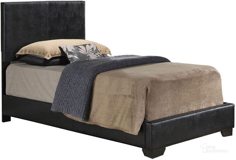 The appearance of G1850 Youth Upholstered Bed (Twin) designed by Glory in the modern / contemporary interior design. This black piece of furniture  was selected by 1StopBedrooms from G1850 Collection to add a touch of cosiness and style into your home. Sku: G1850-TB-UP;G0001-T. Bed Type: Platform Bed. Product Type: Platform Bed. Bed Size: Twin.