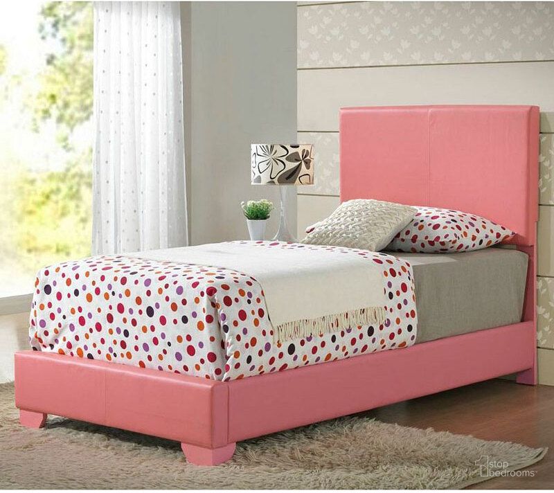 The appearance of G1880 Youth Upholstered Bed (Twin) designed by Glory in the modern / contemporary interior design. This pink piece of furniture  was selected by 1StopBedrooms from G1880 Collection to add a touch of cosiness and style into your home. Sku: G1880-TB-UP;G0001-T. Bed Type: Platform Bed. Product Type: Platform Bed. Bed Size: Twin.