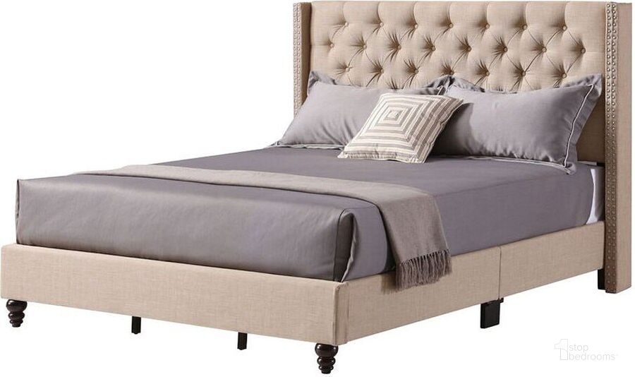 The appearance of G1903 Beige Upholstered Bed (Full) designed by Glory in the transitional interior design. This beige piece of furniture  was selected by 1StopBedrooms from G19 Collection to add a touch of cosiness and style into your home. Sku: G1903-FB-UP-Full Bed. Bed Type: Panel Bed. Material: Fabric. Product Type: Panel Bed. Bed Size: Full. Image1
