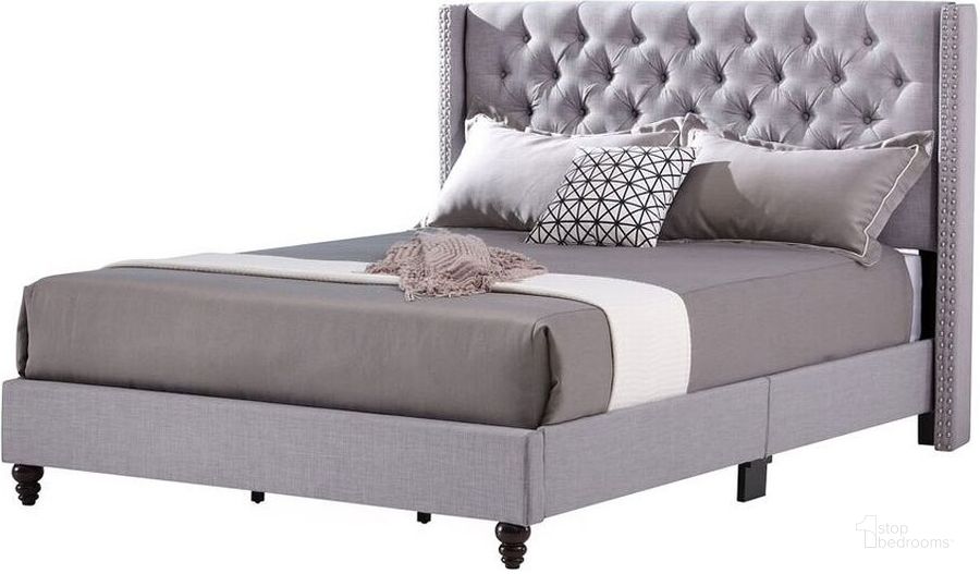 The appearance of G1904 Light Gray Upholstered Bed (Full) designed by Glory in the transitional interior design. This light gray piece of furniture  was selected by 1StopBedrooms from G19 Collection to add a touch of cosiness and style into your home. Sku: G1904-FB-UP-Full Bed. Bed Type: Panel Bed. Material: Fabric. Product Type: Panel Bed. Bed Size: Full. Image1