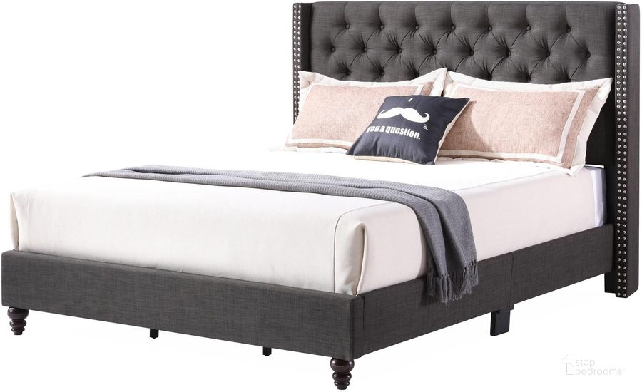 The appearance of Glory Furniture Victa King Size Bed Ash Black Twill designed by Glory in the modern / contemporary interior design. This ash black piece of furniture  was selected by 1StopBedrooms from Victa Collection to add a touch of cosiness and style into your home. Sku: G1906-KB-UP-King Bed. Bed Type: Panel Bed. Material: Wood. Product Type: Panel Bed. Bed Size: King. Image1