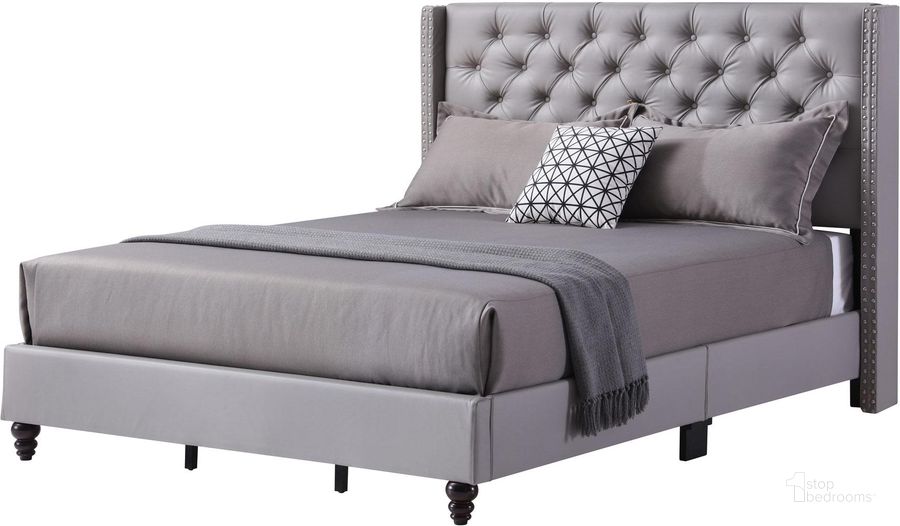 The appearance of Glory Furniture Victa King Size Bed G1912KBUP Grey designed by Glory in the modern / contemporary interior design. This gray piece of furniture  was selected by 1StopBedrooms from Victa Collection to add a touch of cosiness and style into your home. Sku: G1912-KB-UP-King Bed. Bed Type: Panel Bed. Material: Wood. Product Type: Panel Bed. Bed Size: King. Image1
