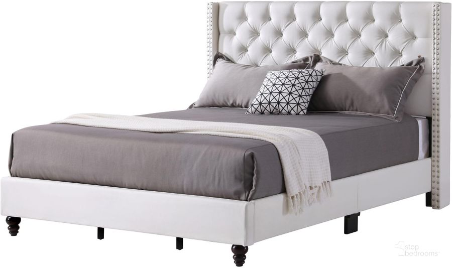 The appearance of Glory Furniture Victa King Size Bed White designed by Glory in the modern / contemporary interior design. This white piece of furniture  was selected by 1StopBedrooms from Victa Collection to add a touch of cosiness and style into your home. Sku: G1918-KB-UP-King Bed. Bed Type: Panel Bed. Material: Wood. Product Type: Panel Bed. Bed Size: King. Image1