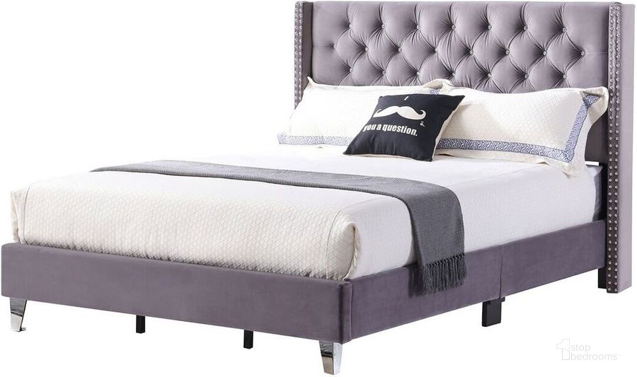 The appearance of G1920 Gray Upholstered Bed (Full) designed by Glory in the transitional interior design. This light gray piece of furniture  was selected by 1StopBedrooms from G19 Collection to add a touch of cosiness and style into your home. Sku: G1920-FB-UP-Full Bed. Bed Type: Panel Bed. Material: Fabric. Product Type: Panel Bed. Bed Size: Full. Image1