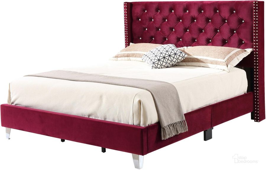 The appearance of Glory Furniture Victa King Size Bed Cherry designed by Glory in the modern / contemporary interior design. This cherry piece of furniture  was selected by 1StopBedrooms from Victa Collection to add a touch of cosiness and style into your home. Sku: G1922-KB-UP-King Bed. Bed Type: Panel Bed. Material: Wood. Product Type: Panel Bed. Bed Size: King. Image1