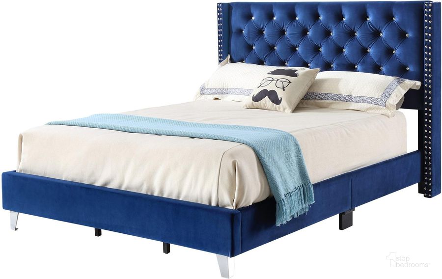 The appearance of Glory Furniture Victa King Size Bed Navy designed by Glory in the modern / contemporary interior design. This navy piece of furniture  was selected by 1StopBedrooms from Victa Collection to add a touch of cosiness and style into your home. Sku: G1924-KB-UP-King Bed. Bed Type: Panel Bed. Material: Wood. Product Type: Panel Bed. Bed Size: King. Image1
