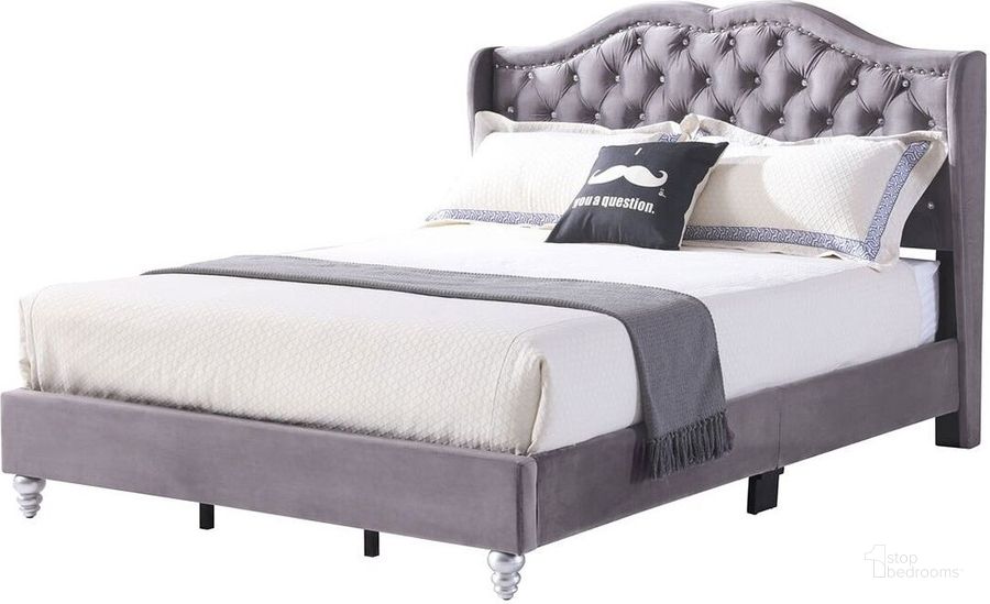 The appearance of G1931 Gray Upholstered Bed (Full) designed by Glory in the transitional interior design. This light gray piece of furniture  was selected by 1StopBedrooms from G19 Collection to add a touch of cosiness and style into your home. Sku: G1931-FB-UP-Full Bed. Bed Type: Panel Bed. Material: Fabric. Product Type: Panel Bed. Bed Size: Full. Image1