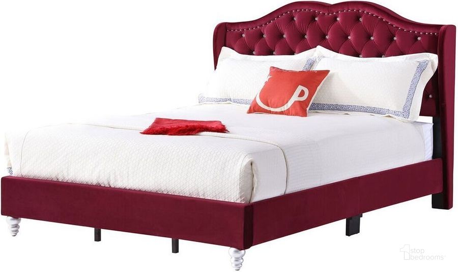 The appearance of G1933 Cherry Upholstered Bed (Full) designed by Glory in the transitional interior design. This cherry piece of furniture  was selected by 1StopBedrooms from G19 Collection to add a touch of cosiness and style into your home. Sku: G1933-FB-UP-Full Bed. Bed Type: Panel Bed. Material: Fabric. Product Type: Panel Bed. Bed Size: Full. Image1