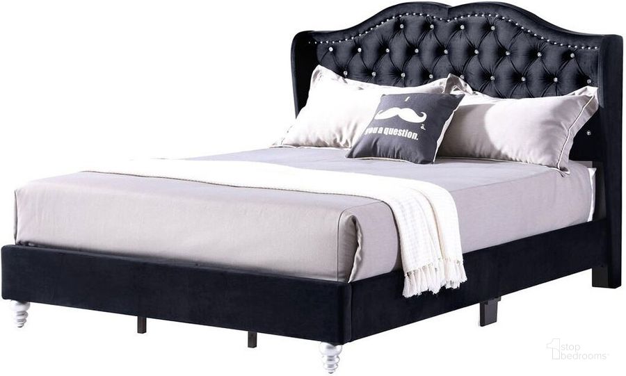 The appearance of G1934 Black Upholstered Bed (Full) designed by Glory in the transitional interior design. This dark gunmetal piece of furniture  was selected by 1StopBedrooms from G19 Collection to add a touch of cosiness and style into your home. Sku: G1934-FB-UP-Full Bed. Bed Type: Panel Bed. Material: Fabric. Product Type: Panel Bed. Bed Size: Full. Image1