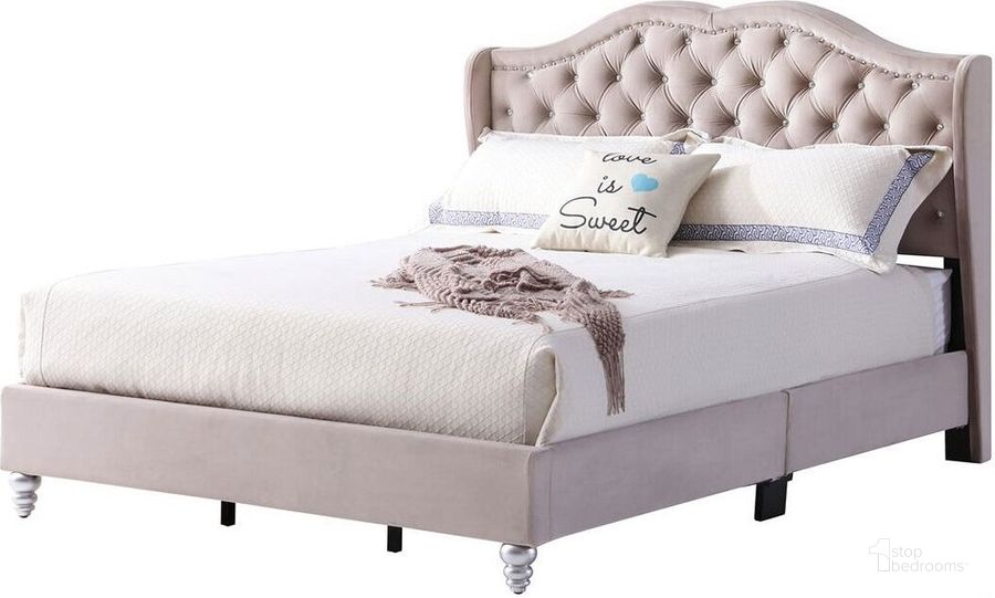 The appearance of G1935 Beige Upholstered Bed (Full) designed by Glory in the transitional interior design. This beige piece of furniture  was selected by 1StopBedrooms from G19 Collection to add a touch of cosiness and style into your home. Sku: G1935-FB-UP-Full Bed. Bed Type: Panel Bed. Material: Fabric. Product Type: Panel Bed. Bed Size: Full. Image1