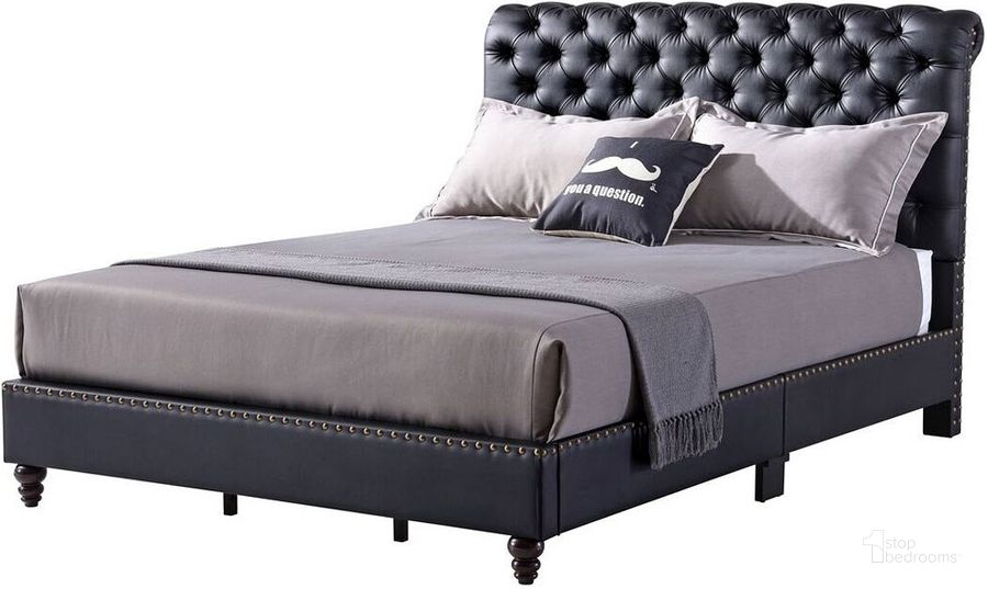 The appearance of Glory Furniture Maxx G1936-FB-UP Tufted Upholstered Bed In Black designed by Glory in the transitional interior design. This black piece of furniture  was selected by 1StopBedrooms from Maxx Collection to add a touch of cosiness and style into your home. Sku: G1936-FB-UP-Full Bed. Bed Type: Panel Bed. Material: Wood. Product Type: Panel Bed. Bed Size: Full. Image1