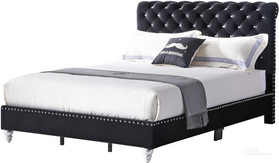The appearance of Glory Furniture Fabiane King Size Bed Black designed by Glory in the modern / contemporary interior design. This black piece of furniture  was selected by 1StopBedrooms from Fabiane Collection to add a touch of cosiness and style into your home. Sku: G1942-KB-UP-King Bed. Bed Type: Sleigh Bed. Material: Wood. Product Type: Sleigh Bed. Bed Size: King. Image1