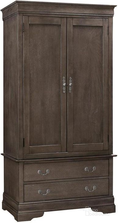 The appearance of Glory Furniture G3105A designed by Glory in the modern / contemporary interior design. This grey piece of furniture  was selected by 1StopBedrooms from G3105 Collection to add a touch of cosiness and style into your home. Sku: G3105-A-Armoire Top;G3105-A-Armoire Base. Material: Wood. Product Type: Armoire.