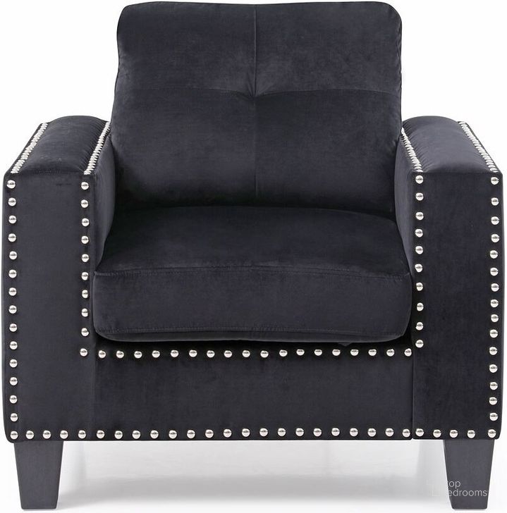 The appearance of Nailer Chair (Black) designed by Glory in the transitional interior design. This black piece of furniture  was selected by 1StopBedrooms from Nailer Collection to add a touch of cosiness and style into your home. Sku: G311A-C-Chair. Material: Fabric. Product Type: Living Room Chair. Image1