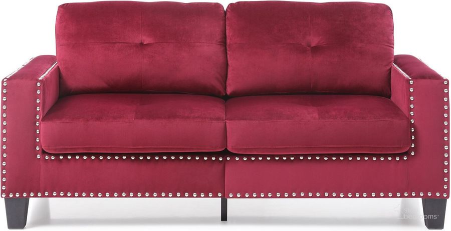 The appearance of Nailer Sofa (Maroon) designed by Glory in the transitional interior design. This maroon piece of furniture  was selected by 1StopBedrooms from Nailer Collection to add a touch of cosiness and style into your home. Sku: G312A-S-Sofa. Material: Fabric. Product Type: Sofa. Image1