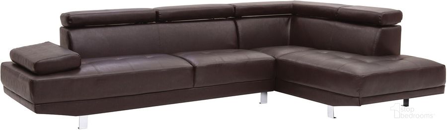 The appearance of Milan Sectional (Dark Brown) designed by Glory in the modern / contemporary interior design. This dark brown piece of furniture  was selected by 1StopBedrooms from Milan Collection to add a touch of cosiness and style into your home. Sku: G455-SC-Sectional  Sofa Side;G455-SC-Sectional Chaise Side. Material: Faux Leather. Product Type: Sectional. Layout: L-Shape.