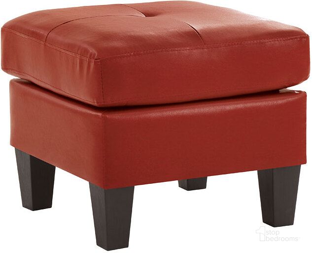 The appearance of G465 Ottoman (Red) designed by Glory in the modern / contemporary interior design. This red piece of furniture  was selected by 1StopBedrooms from G465 Collection to add a touch of cosiness and style into your home. Sku: G465-O-Ottoman. Material: Faux Leather. Product Type: Ottoman.