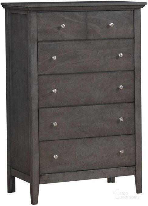 The appearance of G5405 Drawer Chest designed by Glory in the modern / contemporary interior design. This gray piece of furniture  was selected by 1StopBedrooms from G54 Collection to add a touch of cosiness and style into your home. Sku: G5405-CH-5 Drawer Chest. Material: Wood. Product Type: Chest.