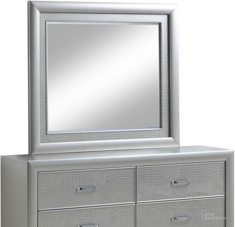 The appearance of G5600 Mirror designed by Glory in the transitional interior design. This silver piece of furniture  was selected by 1StopBedrooms from G56 Collection to add a touch of cosiness and style into your home. Sku: G5600-M-Mirror. Material: Wood. Product Type: Dresser Mirror.